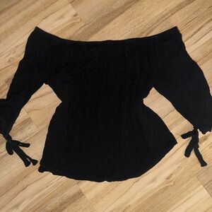 Ambiance Black 2X Off Shoulder Top
